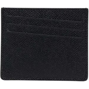 Maison Margiela , Black Leather Card Wallet ,Black male, Sizes: ONE SIZE