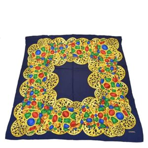 Chanel Vintage , Pre-owned Silk scarves ,Blue female, Sizes: ONE SIZE