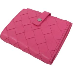 Bottega Veneta Vintage , Pre-owned Rosa Leather Intrecciato Wallet ,Pink female, Sizes: ONE SIZE