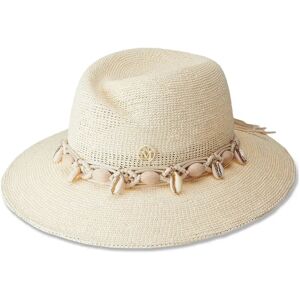 Maison Michel , Beige Cowrie Shell Straw Hat ,Beige female, Sizes: M