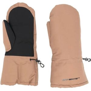 Off White , Off White Gloves Camel ,Brown male, Sizes: ONE SIZE