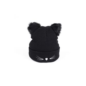 COMPANY BOOM LTD t/a Pollyjoy Cat Ear & Whiskers Beanie Hat - 4 Colours - Black   Wowcher