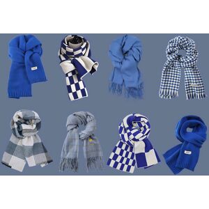 Blu Walk Trading Ltd T/A Supertrendinuk Blue Checked Scarf