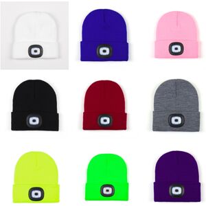 Just Gift Direct Usb Rechargeable Led Beanie Hat In 9 Colour Options - Purple   Wowcher