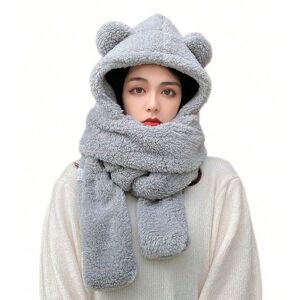 Obero International Ltd 3 In 1 Winter Bear Hat, Scarf, And Gloves In 4 Options - Cream   Wowcher