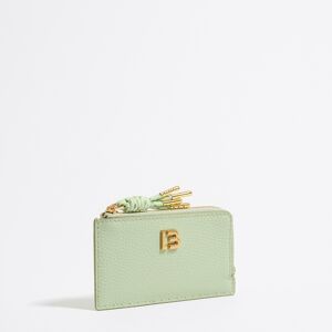 BIMBA Y LOLA Pastel green leather coin purse/card holder PASTEL GREEN UN adult
