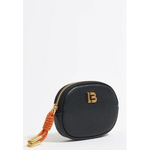 BIMBA Y LOLA Black leather oval coin purse BLACK UN adult