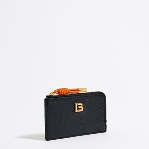 BIMBA Y LOLA Black leather card holder/coin purse BLACK UN adult