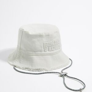 BIMBA Y LOLA White cotton bucket hat WHITE M adult