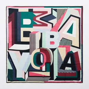 BIMBA Y LOLA Multicolor 3D geometric logo scarf FUCHSIA UN adult