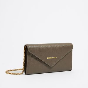 BIMBA Y LOLA Taupe leather wallet/mini bag DARK TAUPE UN adult