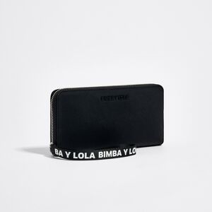 BIMBA Y LOLA Black nylon horizontal wallet BLACK UN adult