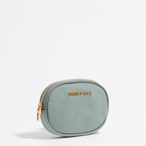 BIMBA Y LOLA Aquamarine nylon oval coin purse WATERGREEN UN adult