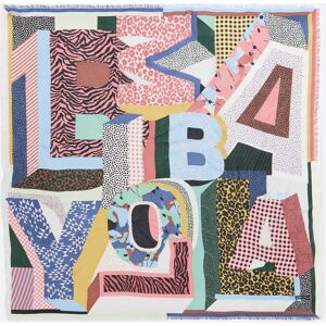 BIMBA Y LOLA Geometric logo scarf CORAL UN adult