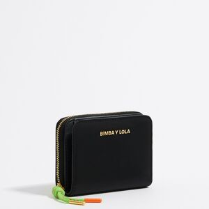 BIMBA Y LOLA Black nylon flap purse BLACK UN adult