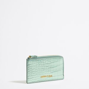 BIMBA Y LOLA Light green mock croc card holder/coin purse PALE GREEN UN adult