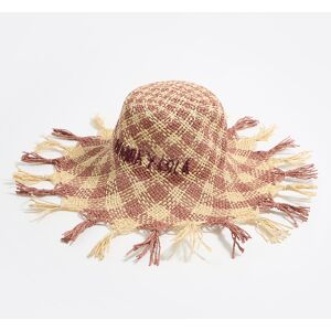 BIMBA Y LOLA Red raffia hat PINK M adult