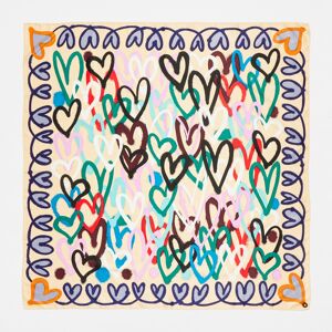 BIMBA Y LOLA Vanilla graffiti hearts scarf VANILLA UN adult