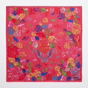 BIMBA Y LOLA Multicolor seabed scarf on strawberry background STRAWBERRY UN adult