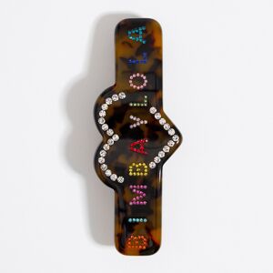 BIMBA Y LOLA Brown resin logo hair clip BROWN UN adult