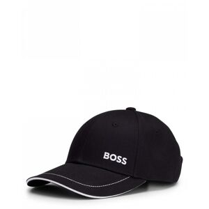 Boss Green Cap-1 Mens Cotton-Twill Cap With Logo Detail NOS  - Black 001 - One Size - male