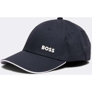 Boss Green Mens Cotton-Twill Cap with Printed Logo  - Dark Blue 402 - One Size - male