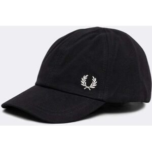 Fred Perry Classic Pique Cap  - Black/Snow White 843 - One Size - male