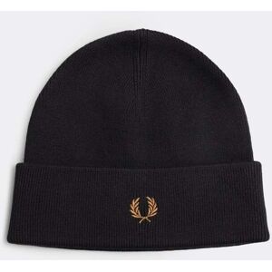 Fred Perry Mens Classic Beanie  - Black/Dark Caramel P11 - One Size - male