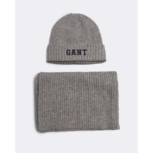GANT Beanie Scarf Gift Set  - 93 Grey Melange - One Size - male