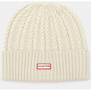 Hunter Mens Cable Beanie  - Patter Grey - One Size - male