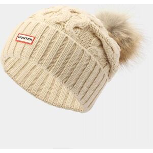 Hunter Unisex Cable Knit Beanie With Pom  - Cast - One Size - female