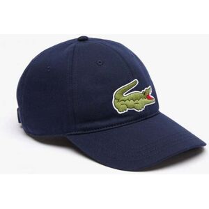 Lacoste Unisex Adjustable Organic Cotton Twill Cap  - Blue Marine 166 - One Size - male