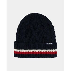 Tommy Hilfiger Monotype Chunky Knit Mens Beanie  - Space Blue - One Size - male