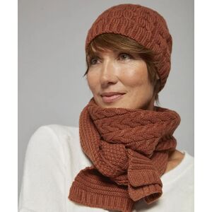 Damart Thermolactyl Hat & Scarf Set Spicy Brown female