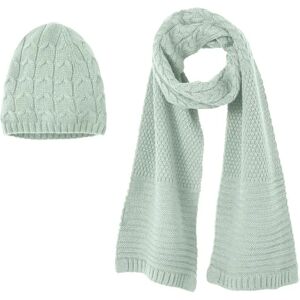 Damart Thermolactyl Hat & Scarf Set Pale Green female