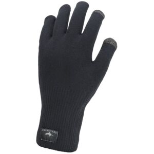 Sealskinz Anmer Waterproof All Weather Ultra Grip Knitted Gloves - Black / Medium