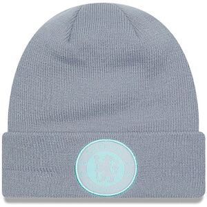 newera Chelsea FC Lion Crest Grey Cuff Knit Beanie Hat - Grey - Size: Osfm - male