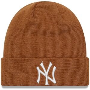 newera New York Yankees League Essential Brown Cuff Knit Beanie Hat - Brown - Size: Osfm - male