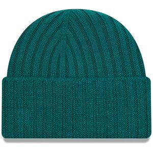 newera New Era Short Rib Dark Green Cuff Knit Beanie Hat - Green - Size: Osfm - male