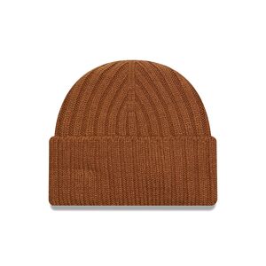 newera New Era Short Rib Brown Cuff Knit Beanie Hat - Brown - Size: Osfm - male