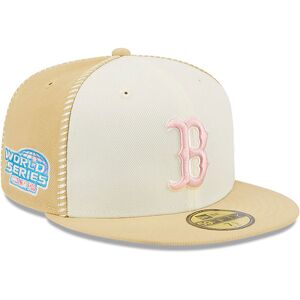 newera Boston Red Sox Seam Stitch Beige 59FIFTY Fitted Cap - Cream - Size: 8 - male