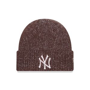 New Era Womens New York Yankees Chunky Marl Warm Winter Beanie Hat - Dark Brown One Size
