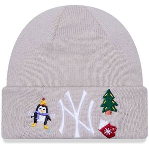 newera New York Yankees Infant Festive Stone Cuff Knit Beanie Hat - Cream - Size: Infant - unisex