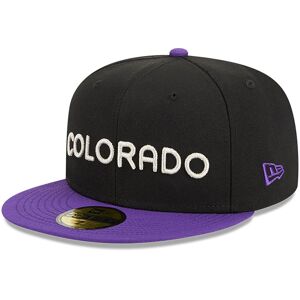 newera Colorado Rockies City Signature Black 59FIFTY Fitted Cap - Black - Size: 6 7/8 - male