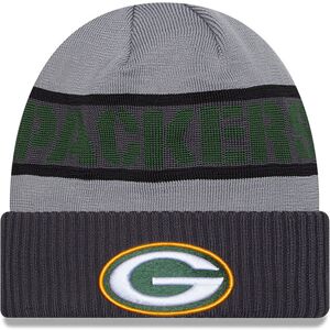 newera Green Bay Packers NFL Sideline 2023 Grey Cuff Knit Beanie Hat - Grey - Size: Osfm - male