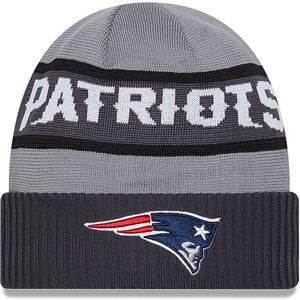 newera New England Patriots NFL Sideline 2023 Grey Cuff Knit Beanie Hat - Grey - Size: Osfm - male