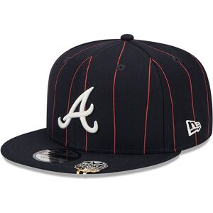 newera Atlanta Braves Pinstripe Navy 9FIFTY Snapback Cap - Blue - Size: Osfm - male