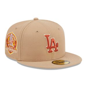 newera LA Dodgers Autumn Flannel Stone 59FIFTY Fitted Cap - Cream - Size: 8 - male
