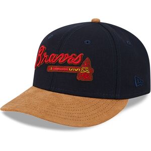 newera Atlanta Braves Suede Visor Navy Low Profile 59FIFTY Fitted Cap - Blue - Size: 7 3/8 - male