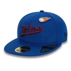 newera Minnesota Twins MLB Cooperstown Pin Badge Blue 59FIFTY Retro Crown Fitted Cap - Blue - Size: 7 1/8 - male